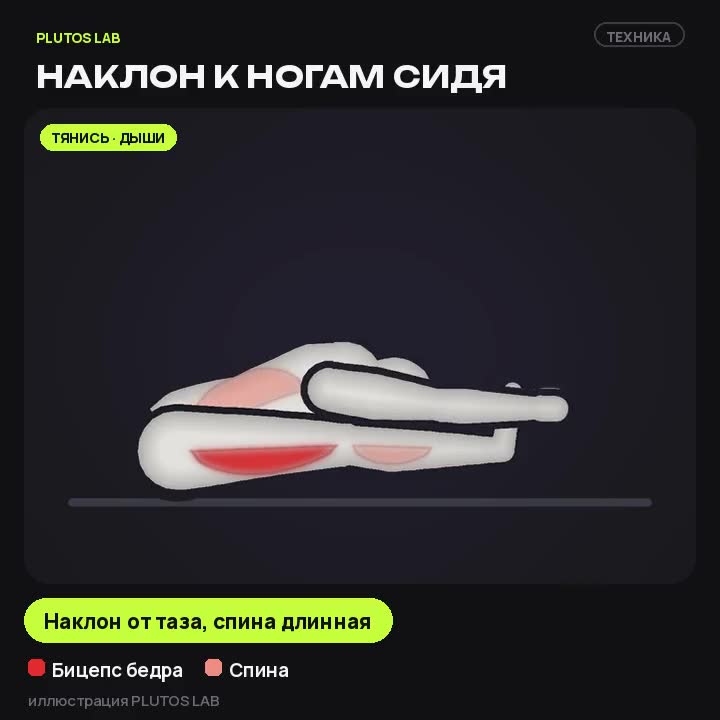 Наклон к ногам сидя