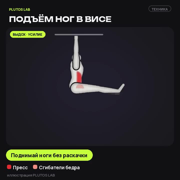 Подъём ног в висе