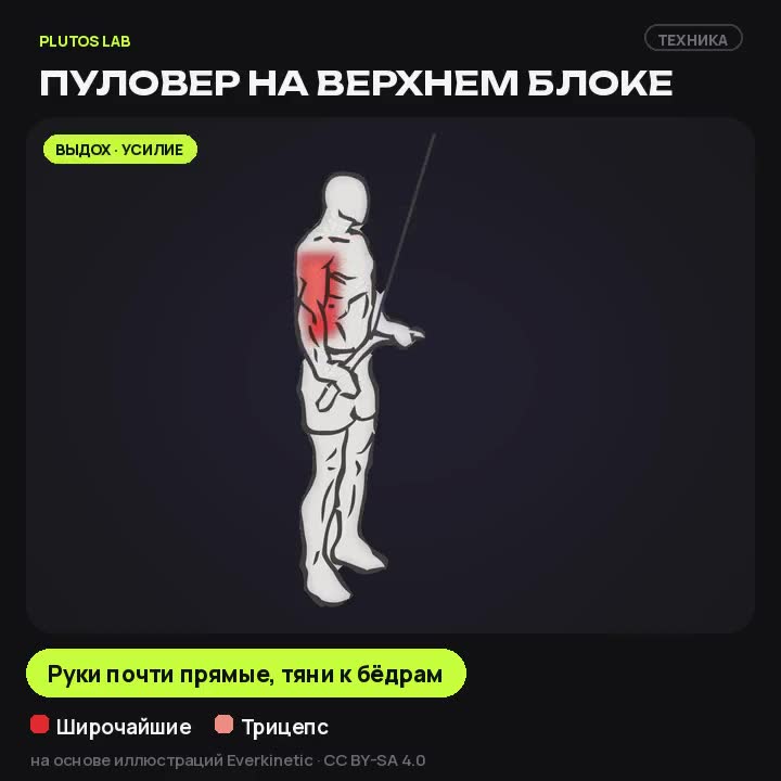 Пуловер на верхнем блоке